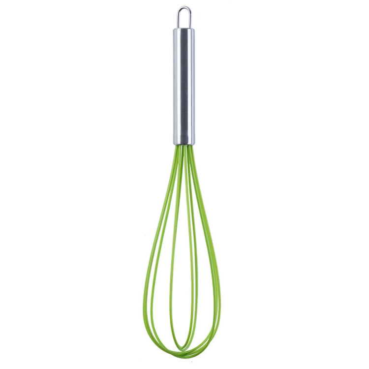 Silicone Egg Beater Home Egg Mixer Kitchen Gadgets Cream Baking Tools, Colour: 12 inch Green