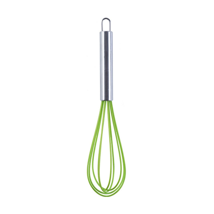 Silicone Egg Beater Home Egg Mixer Kitchen Gadgets Cream Baking Tools, Colour: 10 inch Green