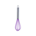Silicone Egg Beater Home Egg Mixer Kitchen Gadgets Cream Baking Tools, Colour: 8 inch Purple