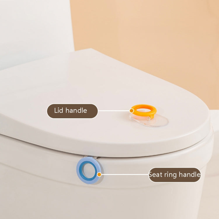3 PCS F168802 Home Toilet Cover Handle Lid Instrument(Gray White)