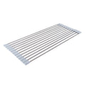 Folding Water Filters Kitchen Rack Sink Bowl Chopsticks Filters, Style: Stainless Steel 52x22cm