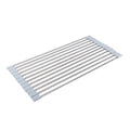 Folding Water Filters Kitchen Rack Sink Bowl Chopsticks Filters, Style: Stainless Steel 46x22cm