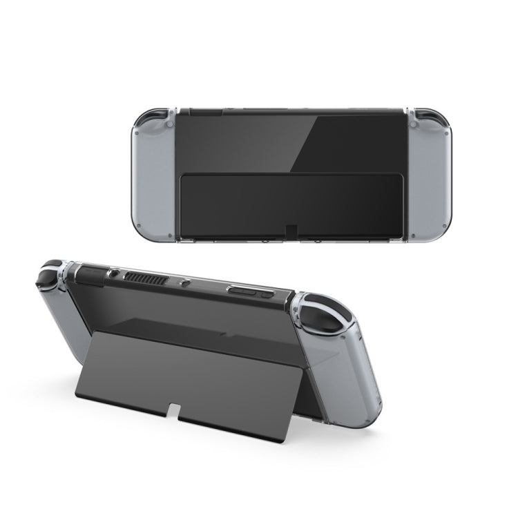 DOBE Game Handle Transparent Crystal Case TPU Protective Cover For Switch OLED Console(Transparent Color)