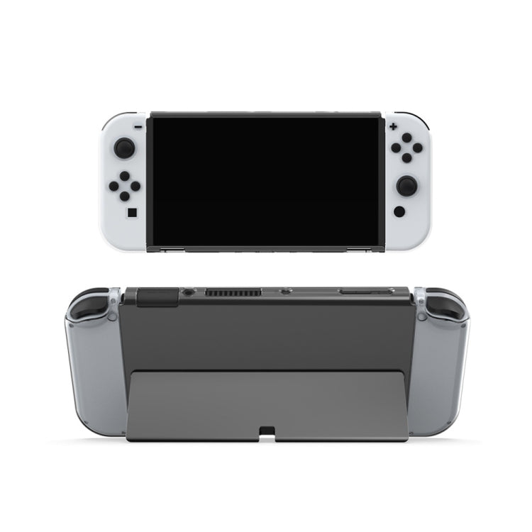 DOBE Game Handle Transparent Crystal Case TPU Protective Cover For Switch OLED Console(Transparent Color)