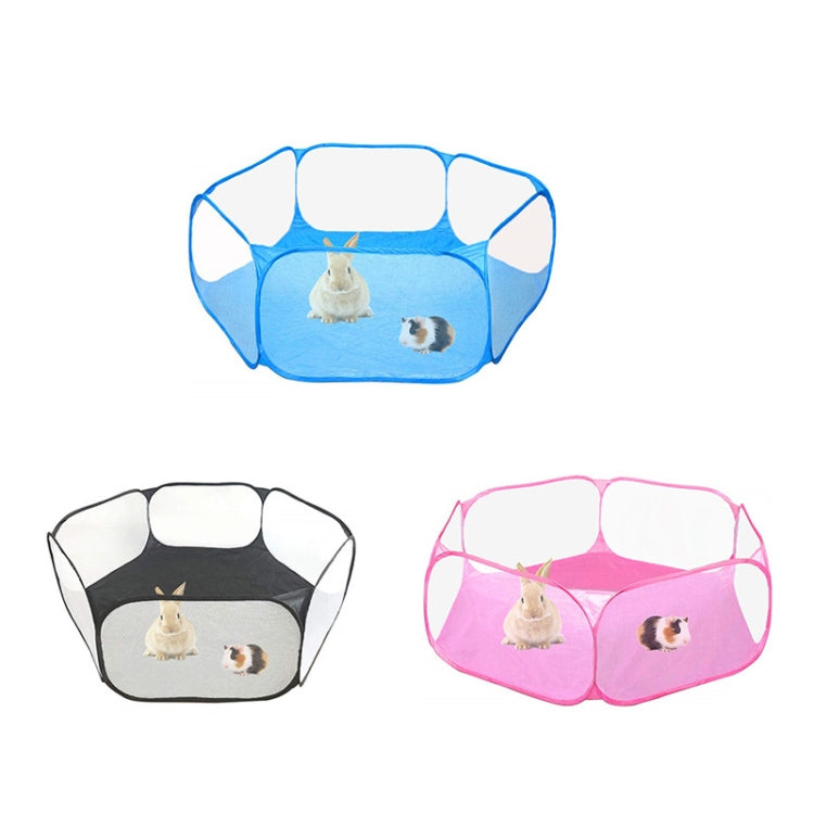 Portable Small Animal Game Fence Folding Outdoor Interior Pet Tent(Blue Opp Bag)
