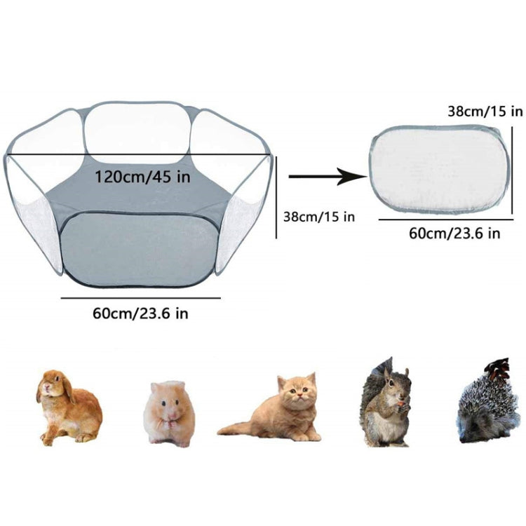 Portable Small Animal Game Fence Folding Outdoor Interior Pet Tent(Black Opp Bag)