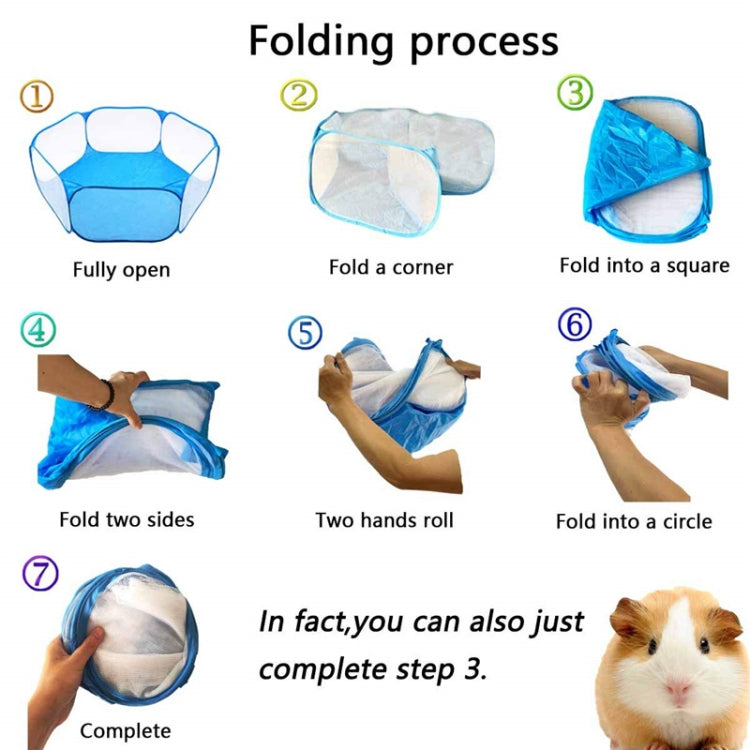 Portable Small Animal Game Fence Folding Outdoor Interior Pet Tent(Black Opp Bag)