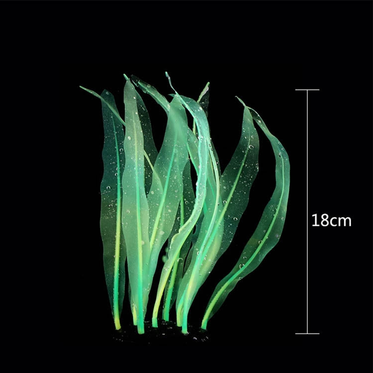 Aquarium Fish Tank Decoration Landscape Silicone Simulation Coral Artificial Kelp Landscape Decoration, Size: HZ007 18cm Small(Green)
