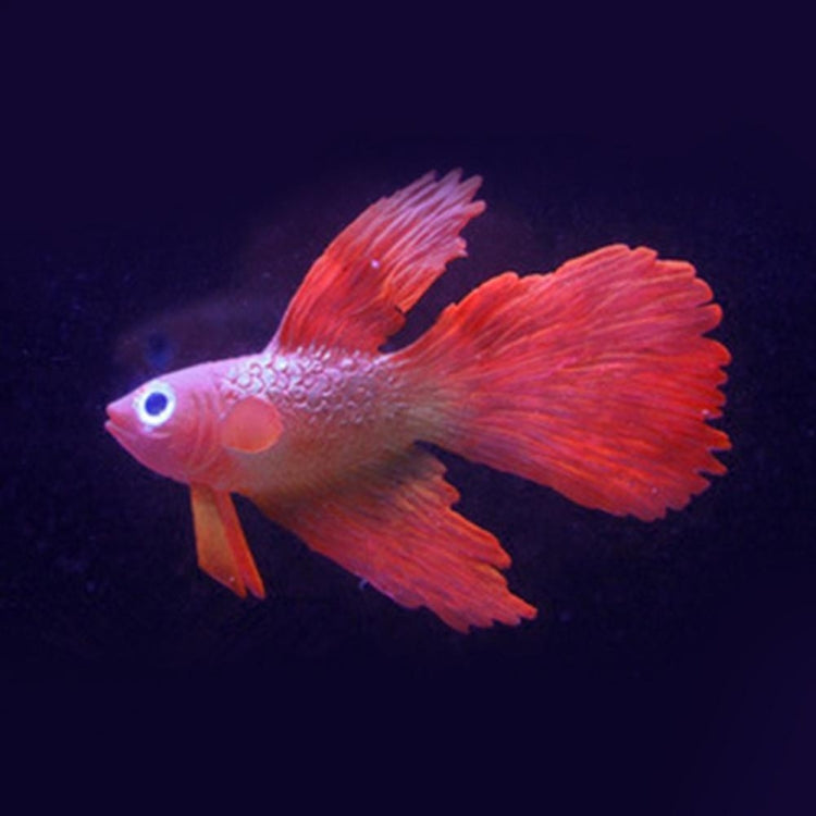 Night Light Simulation Fish Tank Decorations Environmentally Friendly Silicone Colorful Fish(1 Red Betta)