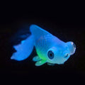 Night Light Simulation Fish Tank Decorations Environmentally Friendly Silicone Colorful Fish(4 Blue Goldfish)