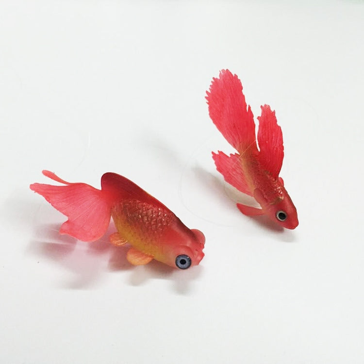 Night Light Simulation Fish Tank Decorations Environmentally Friendly Silicone Colorful Fish(5 Red Goldfish)