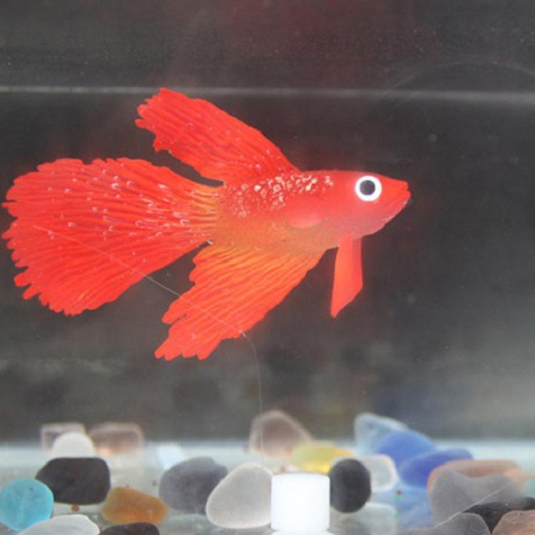 Night Light Simulation Fish Tank Decorations Environmentally Friendly Silicone Colorful Fish(4 Blue Goldfish)