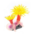 Fish Tank Aquarium Simulation Landscaping Seabed Mollusk Coral Simulation Sea Tree Silicone Ornaments(Yellow)