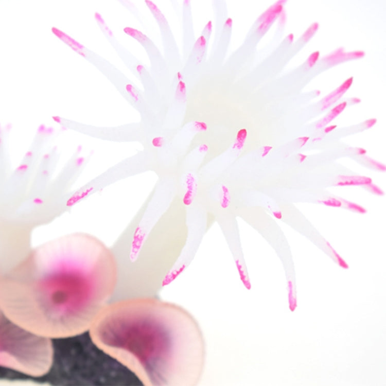 Fish Tank Aquarium Simulation Landscaping Seabed Mollusk Coral Simulation Sea Tree Silicone Ornaments(White)