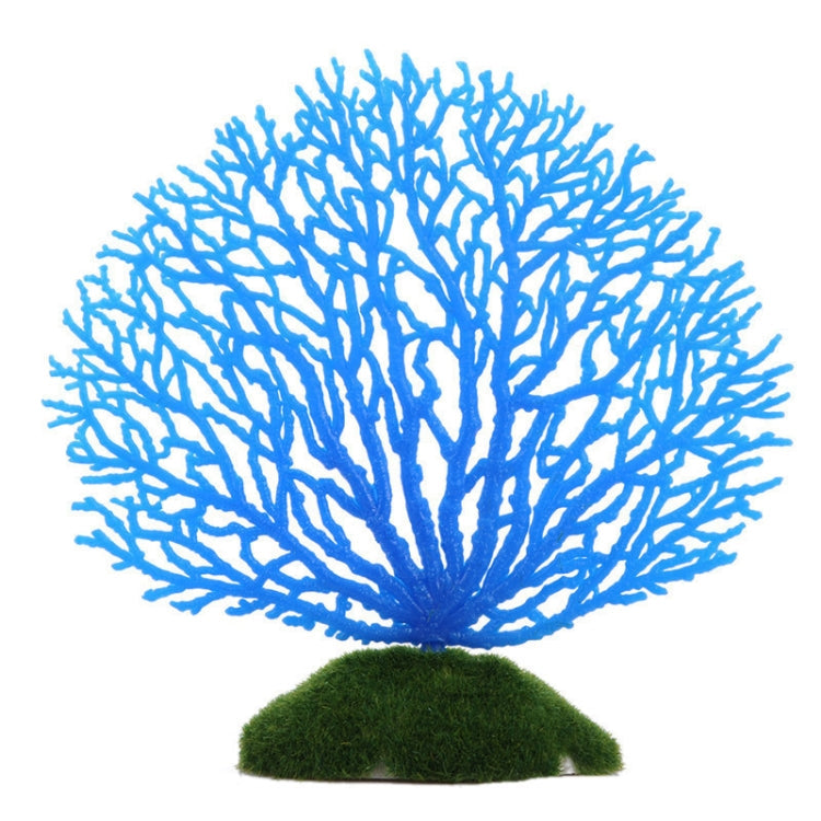 Aquarium Decorative Silicone Fake Coral Fish Tank Artificial Plant Decorative(Blue)