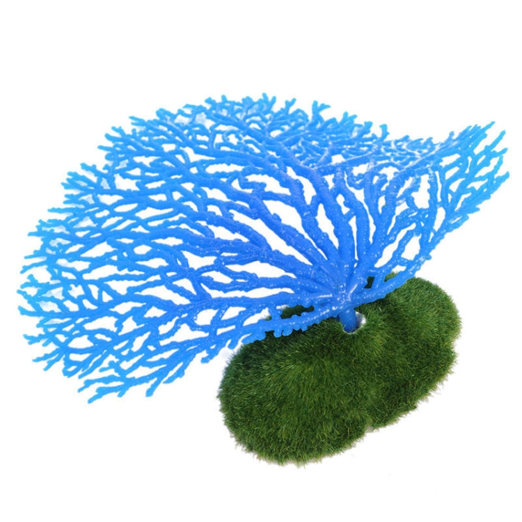 Aquarium Decorative Silicone Fake Coral Fish Tank Artificial Plant Decorative(Blue)