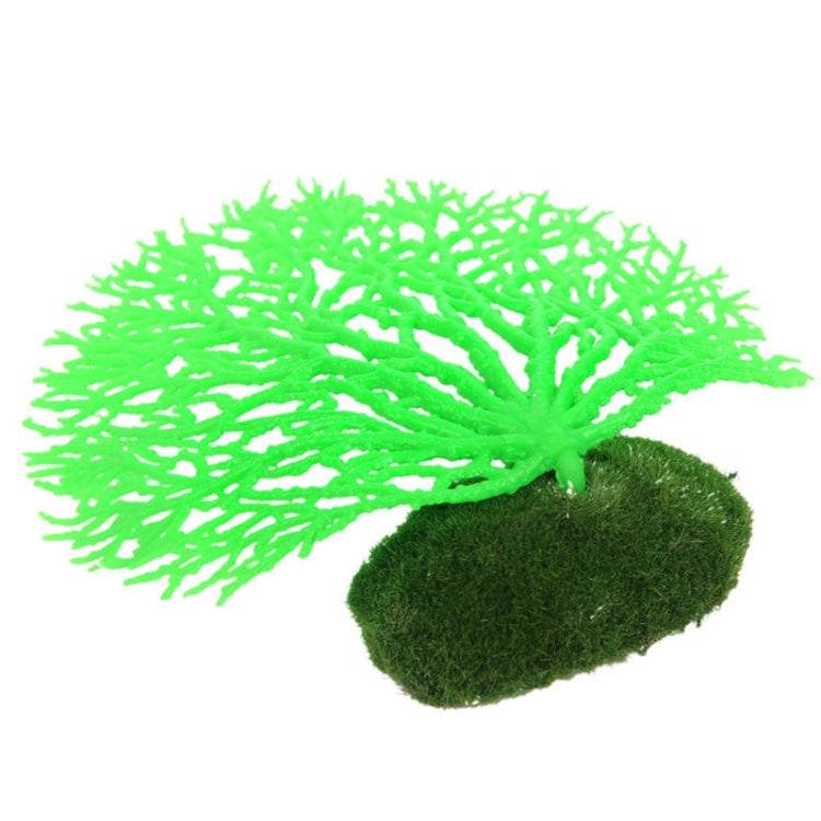 Aquarium Decorative Silicone Fake Coral Fish Tank Artificial Plant Decorative(Green)
