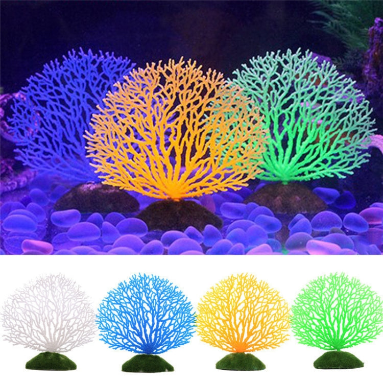 Aquarium Decorative Silicone Fake Coral Fish Tank Artificial Plant Decorative(Green)