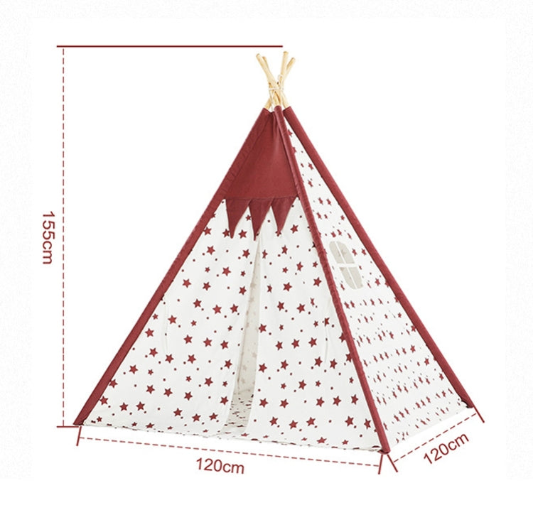 Indian Children Tent Cotton Cloth Indoor Play House Parent-Child Doll House(Wavy Pattern)