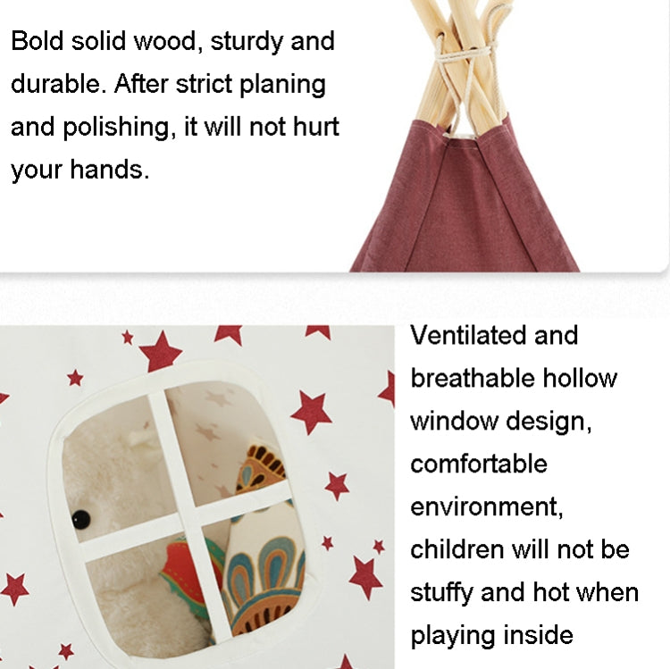 Indian Children Tent Cotton Cloth Indoor Play House Parent-Child Doll House(Wavy Pattern)