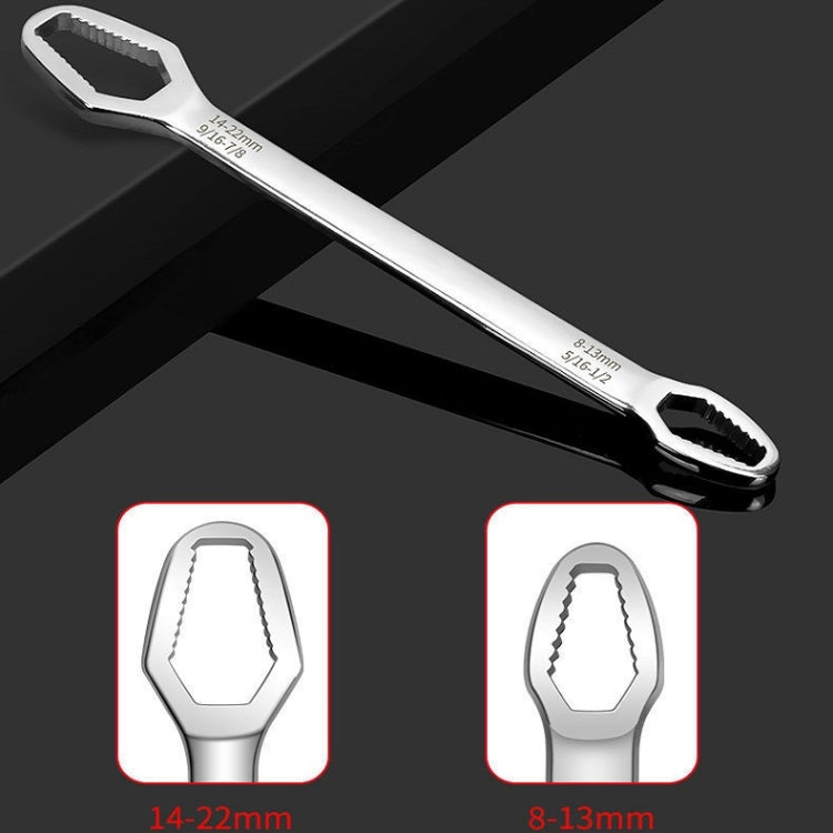 Multi-Function Plum Wrench Open Adjustment Double-Headed Self-Tightening Wrench(Black)