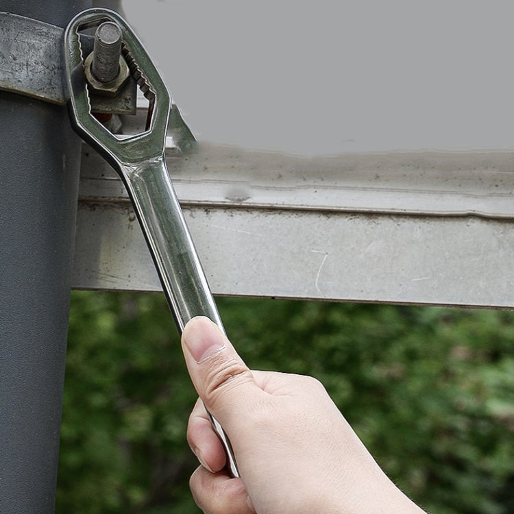 Multi-Function Plum Wrench Open Adjustment Double-Headed Self-Tightening Wrench(Black)