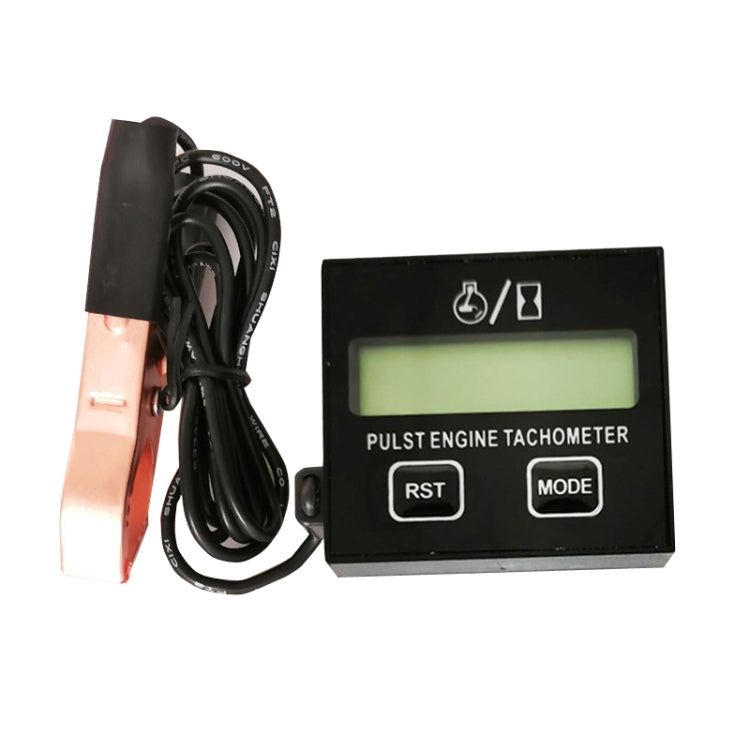 ZSB-03 Chain Saw Tachometer Gasoline Engine Lawn Mower High Tachometer Digital Display Induction Pulse Tachometer, Specification: Double Button Clip Version