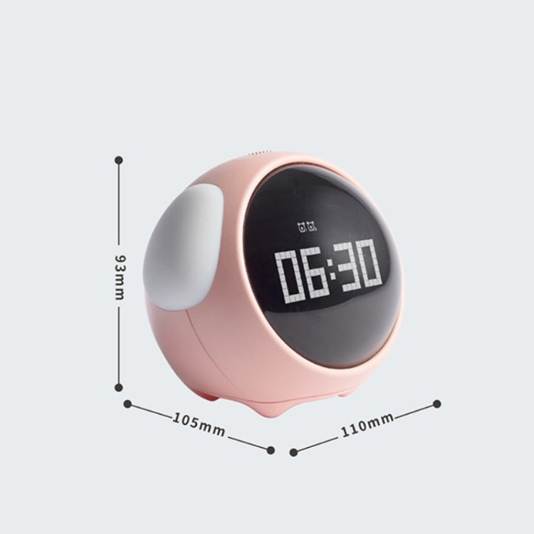 Cartoon Smart Alarm Clock For Children Bedroom Bedside LED Lamp Charging Electronic Digital Clock, Colour: White (Expression Version)
