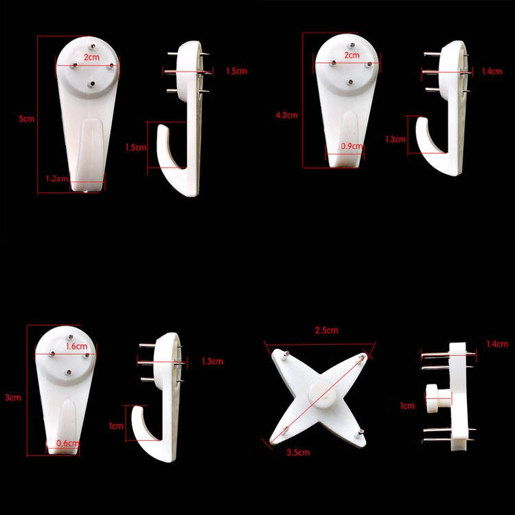 30pcs Press-Free Hanging Nail Hook Strong Wall Invisible Staple Photo Frame Photo Wall Without Trace Nails, Specification: Medium