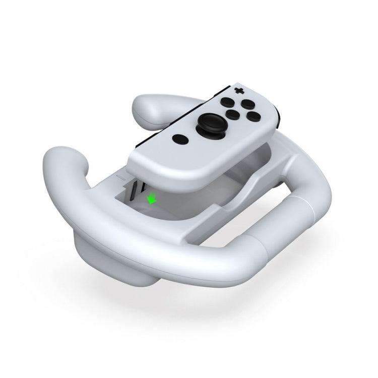 DOBE Left And Right Handle Steering Wheel For Switch OLED / Switch, Specification： White（2PCS/Pack）