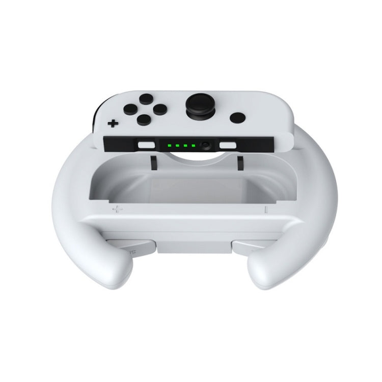 DOBE Left And Right Handle Steering Wheel For Switch OLED / Switch, Specification： White（2PCS/Pack）