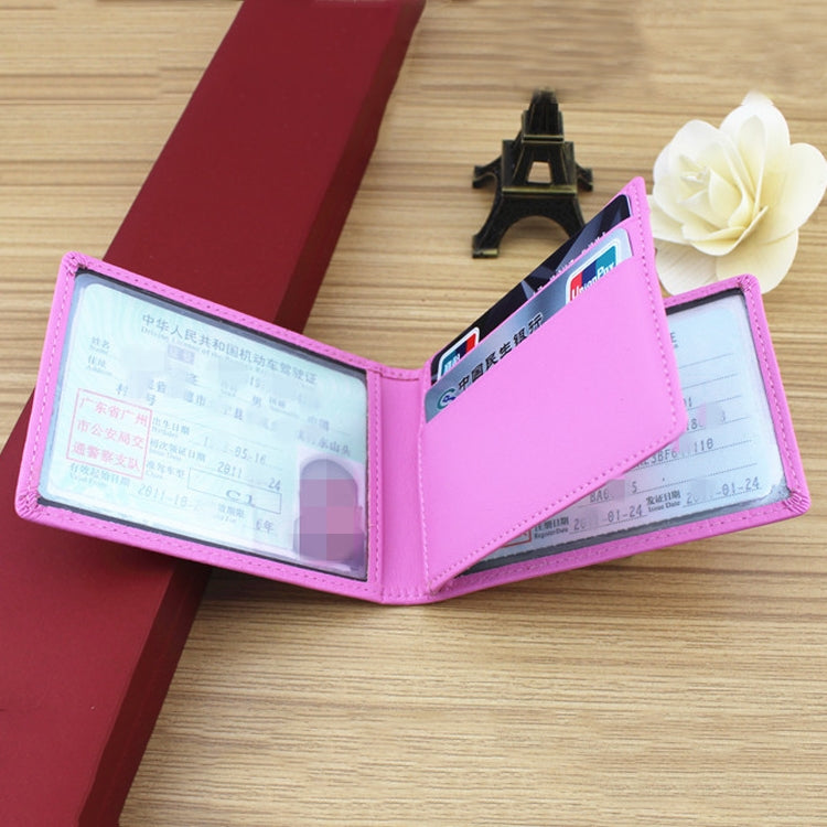 Crocodile Pattern Driver License Cover Universal Driver License Holder Card Slot ID Card Holder(Rose Red)