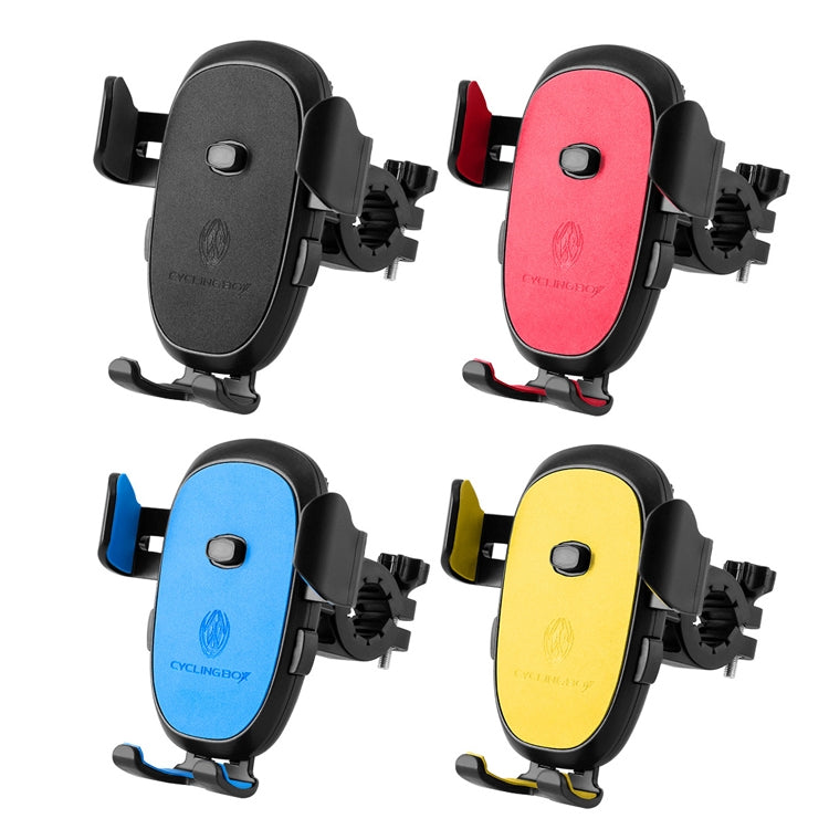 CYCLINGBOX BG-2930 Bicycle Mobile Phone Frame Plastic One-Click Lock Mobile Phone Bracket, Style: Handlebar Installation (Blue）