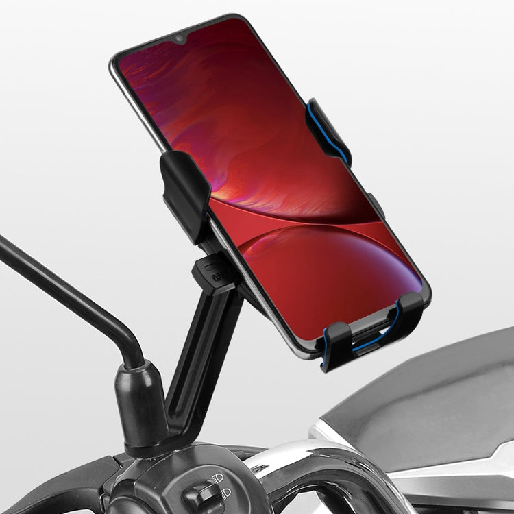 CYCLINGBOX BG-2930 Bicycle Mobile Phone Frame Plastic One-Click Lock Mobile Phone Bracket, Style: Handlebar Installation (Yellow）