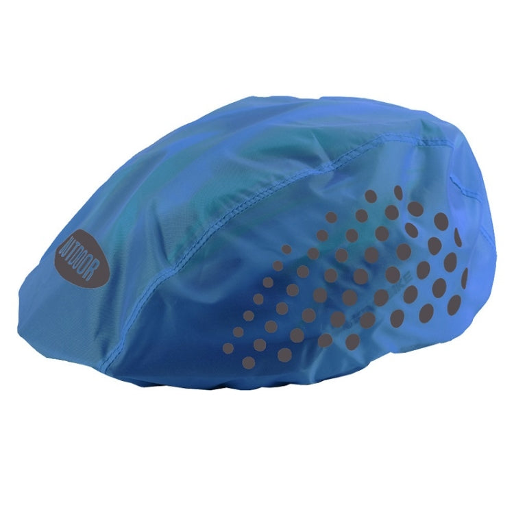 2 PCS Cycling Helmet Rain Cover Outdoor Reflective Safety Helmet Cover, Size: Free Size(Blue (Style 2))