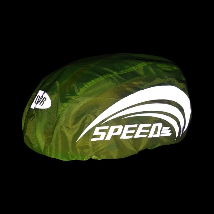 2 PCS Cycling Helmet Rain Cover Outdoor Reflective Safety Helmet Cover, Size: Free Size(Fluorescent Green (Style 2))