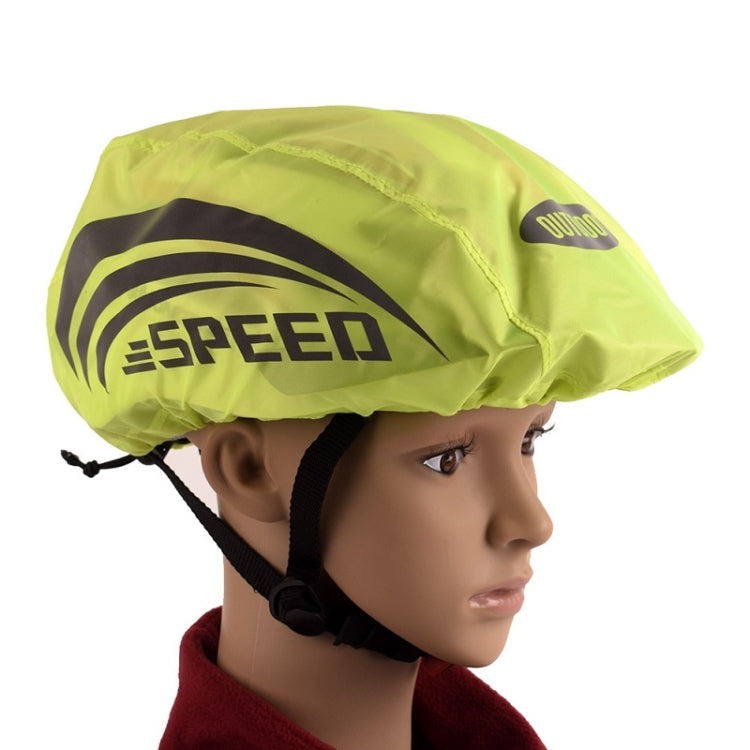 2 PCS Cycling Helmet Rain Cover Outdoor Reflective Safety Helmet Cover, Size: Free Size(Fluorescent Green (Style 2))