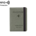 RFID Travel Passport Card Bag Elastic Band Protective Case(Green)