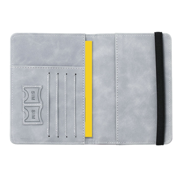 RFID Travel Passport Card Bag Elastic Band Protective Case(Green)