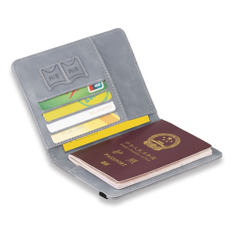 RFID Travel Passport Card Bag Elastic Band Protective Case(Green)