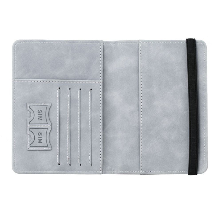 RFID Travel Passport Card Bag Elastic Band Protective Case(Green)