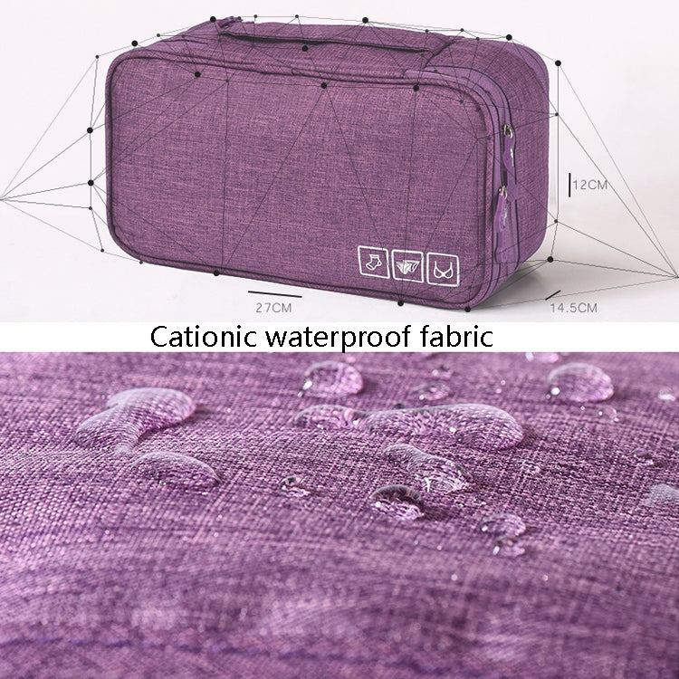 Travel Waterproof Storage Bag Underwear Storage Finishing Bag(Wine Red)