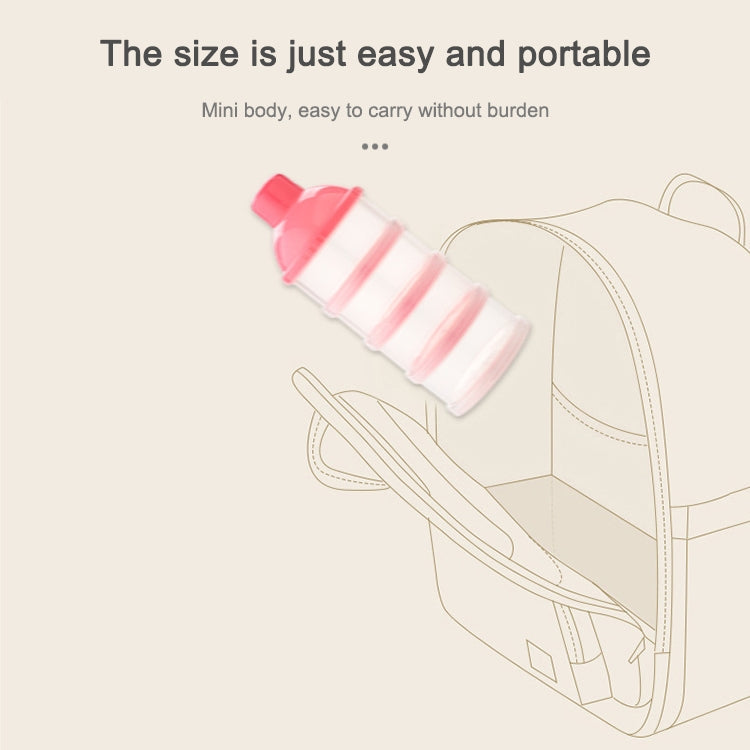 Portable Milk Powder Formula Dispenser Food Container Storage Feeding Box for Baby(Pink)