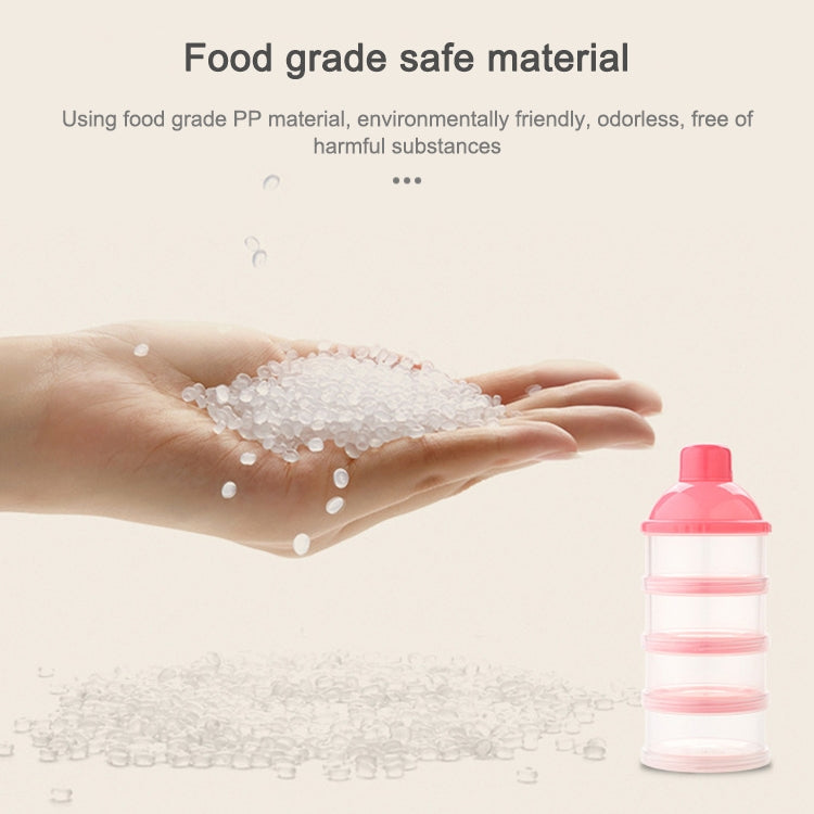 Portable Milk Powder Formula Dispenser Food Container Storage Feeding Box for Baby(Pink)