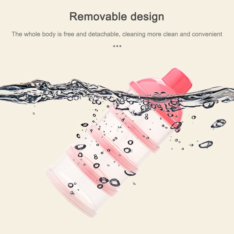 Portable Milk Powder Formula Dispenser Food Container Storage Feeding Box for Baby(Pink)