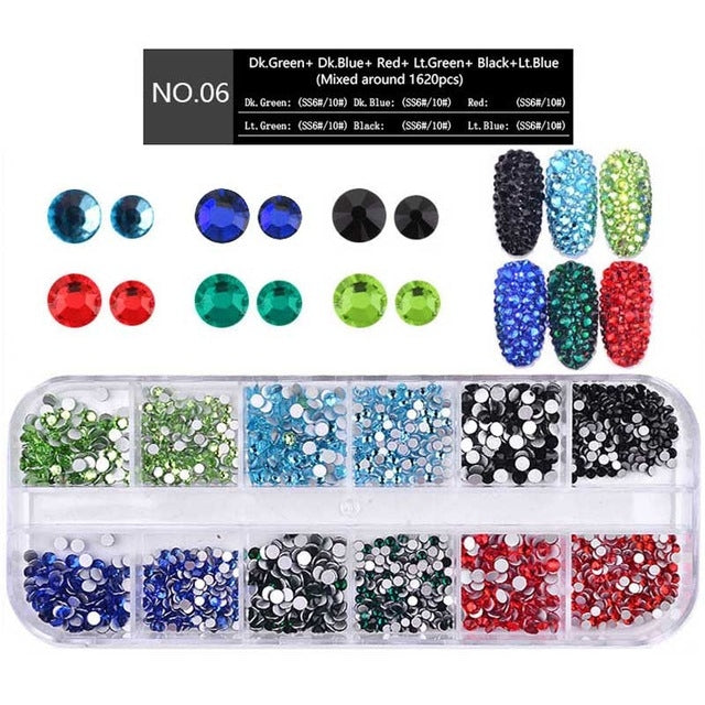Nail Flat-back AB Crystal Strass 3D Charm Gems DIY Manicure Nail Art Decorations(06)