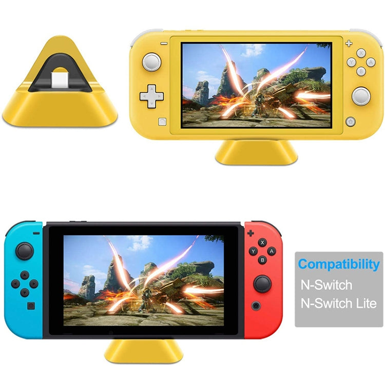 2 PCS DOBE TNS-19062 Host Charging Bottom Portable Triangle Game Console Charger For Switch / Lite(Dynamic Blue)