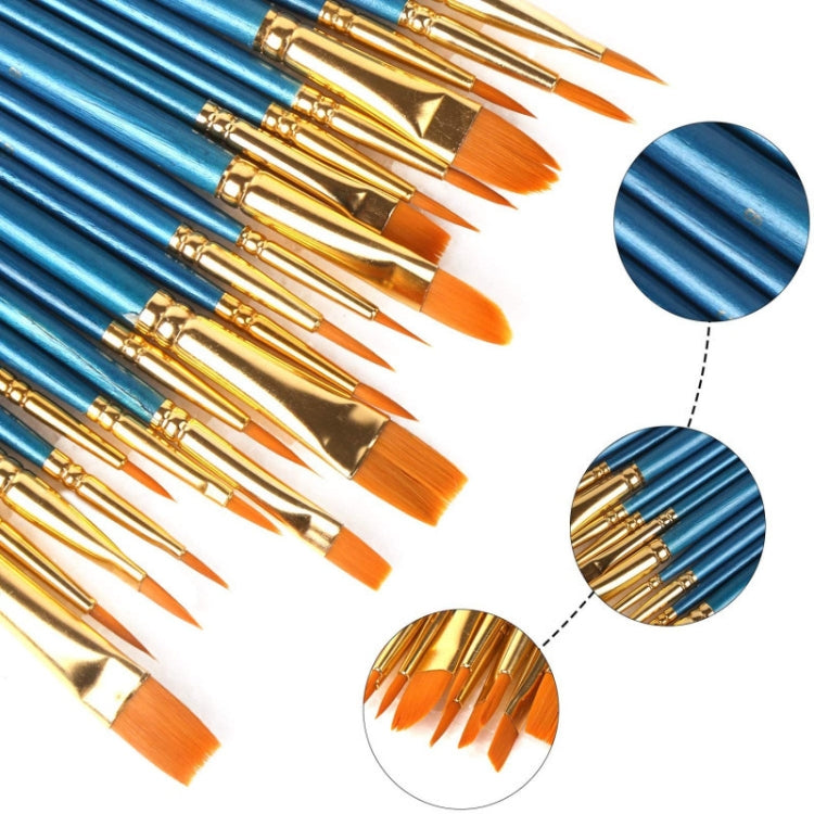Nylon Pearlescent Round Head Watercolor Acrylic Hook Line Brush(Blue)