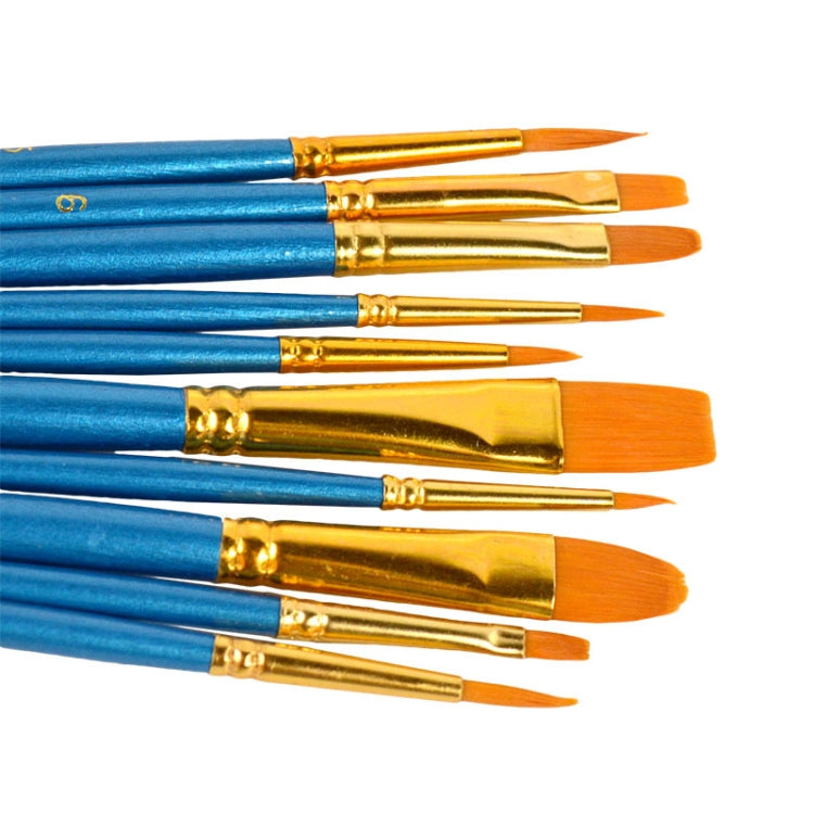Nylon Pearlescent Round Head Watercolor Acrylic Hook Line Brush(Blue)