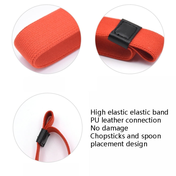 Lunch Box Straps High Elastic Double-Layer Fixed Paste Belt (Blue)